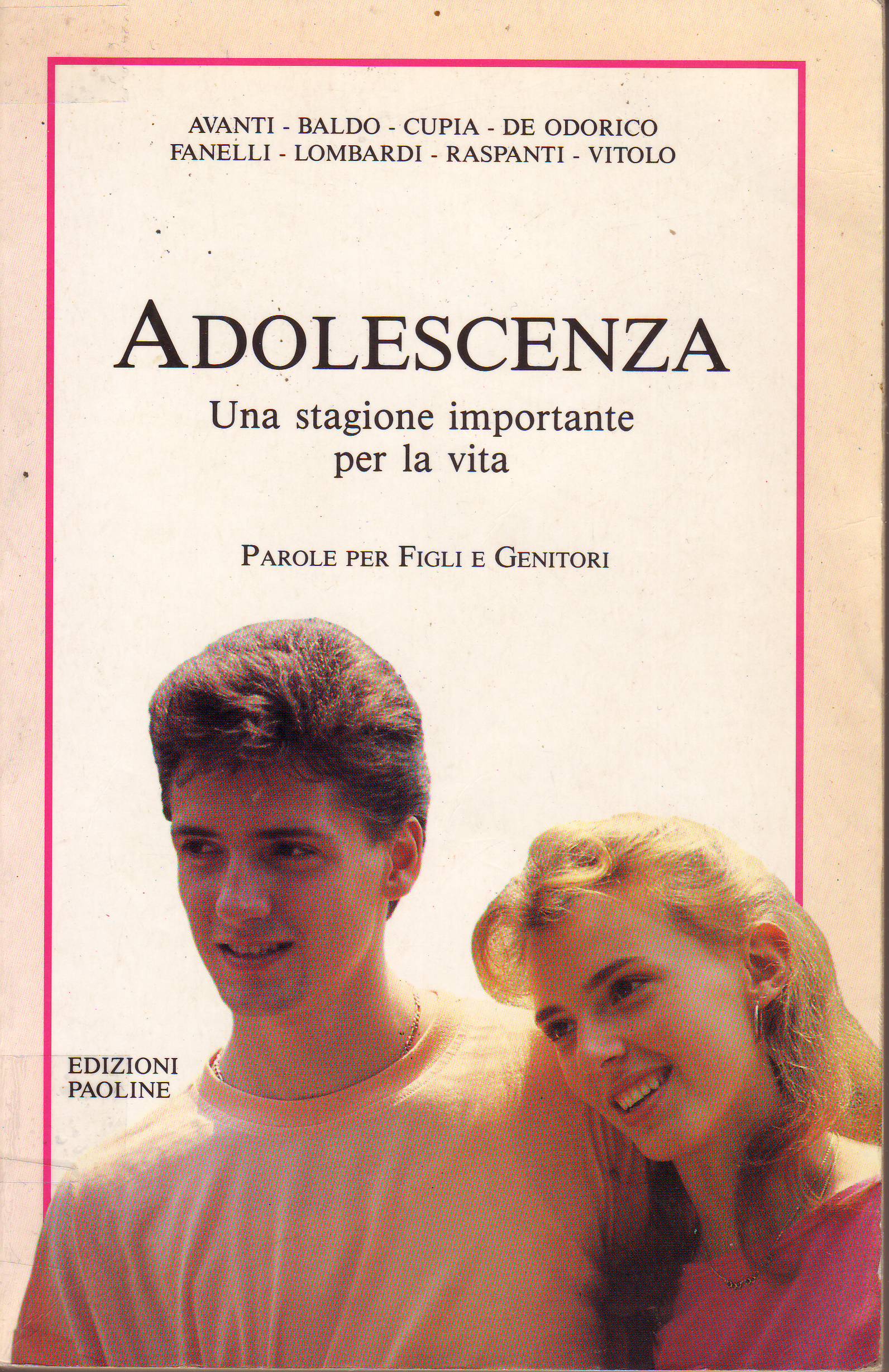 Copertina del libro Adolescenza
